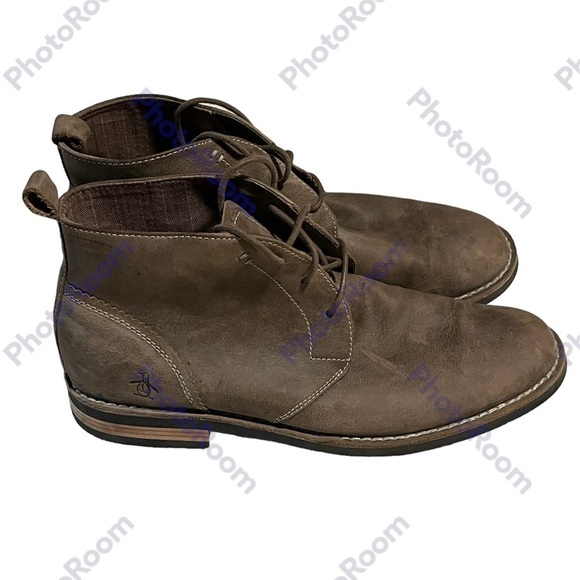 Originals Penguins Distressed Lace up High Top Shoes Sz 9 1/2 -10 (8 1/2 UK) main image 15